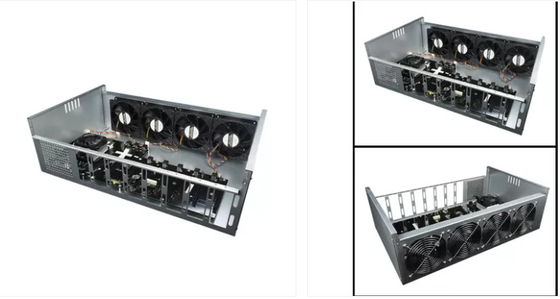 BTC ETH Mining Rig Machine , AMD A68 8 Gpu Mining Rig Frame